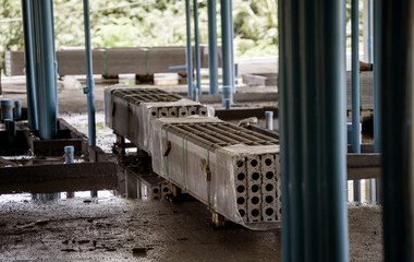 A new modern multi-storey residential building under construction