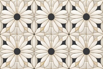 Daisy shape tile pattern chandelier lamp art.