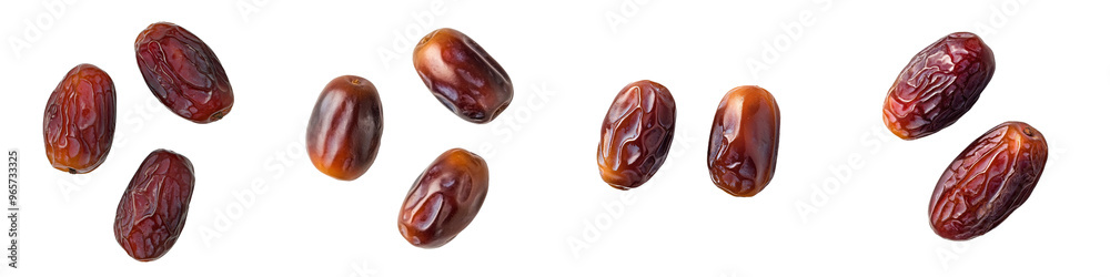 Poster isolated date on white background. top view. flat lay.