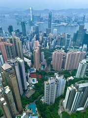 Fototapeta premium Aerial view Hong Kong