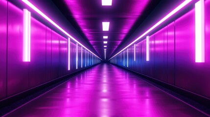 Fototapeta premium Neon Lights Tunnel