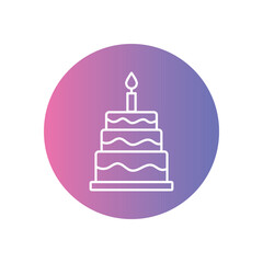 Cake vector icon stock illustration