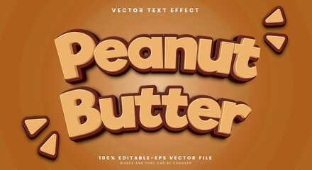 Peanut butter editable text effect template premium style