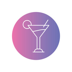 Cocktail Glass vector icon stock illustration