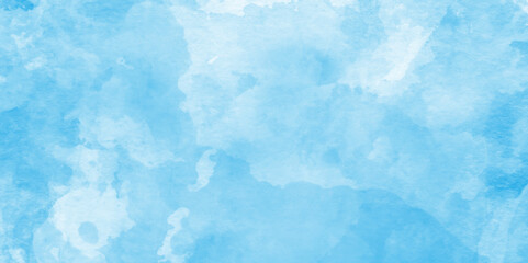 blue watercolor splash background with watercolor stains, soft color gradient Blue watercolor clouds on white background,  Aquarelle texture of painted sky blue watercolor, Hand painted blue paper.