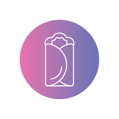 Burrito vector icon stock illustration
