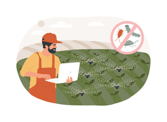 Integrated pest management isolated cartoon vector illustrations.