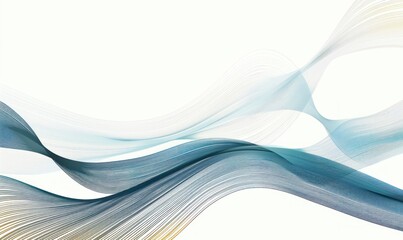 Obraz premium Abstract flowing lines in blue and white on a light background. Dynamic wave design for posters and wallpapers.