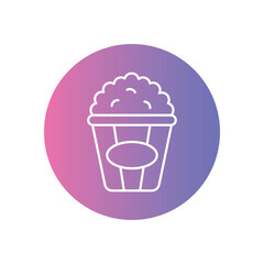 Popcorn vector icon stock illustration