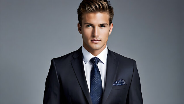 businessman, competent businessman concept background, handsome businessman, ai generated