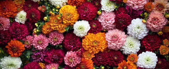 Colorful Floral Arrangement of Chrysanthemums for Valentines Day