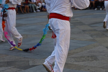 Traditional dance in a Basque folk festival