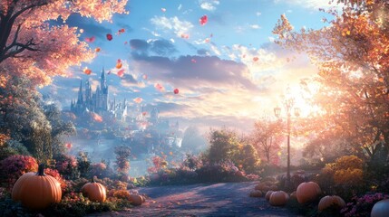 A family adventure through an enchanted pumpkin field where each pumpkin holds a surprise.