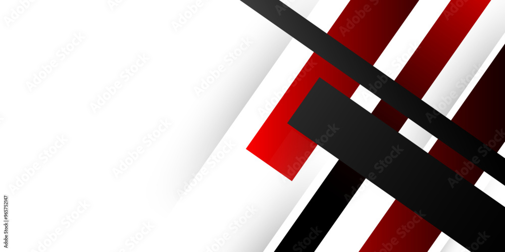 Aufkleber modern 3d red grey abstract tech geometric shapes background. color abstract lines trendy geometric 