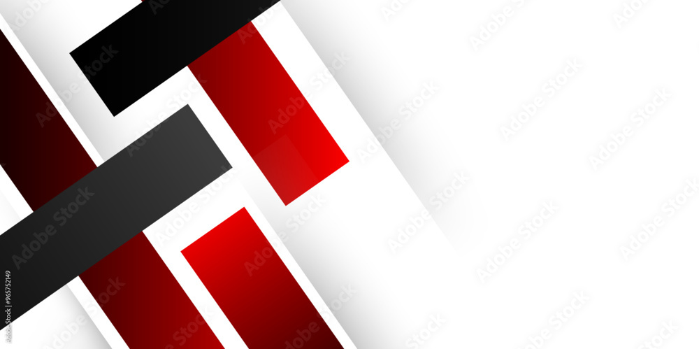 Aufkleber modern 3d red grey abstract tech geometric shapes background. color abstract lines trendy geometric 