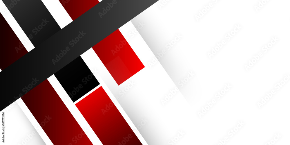 Aufkleber modern 3d red grey abstract tech geometric shapes background. color abstract lines trendy geometric 