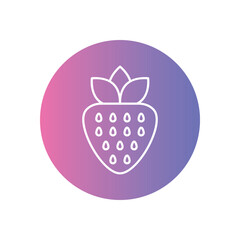 Strawberry vector icon stock illustration