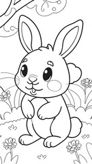 Obraz premium bunny coloring book 