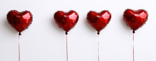 Hands Holding Heart Balloons for Valentines Day Celebration