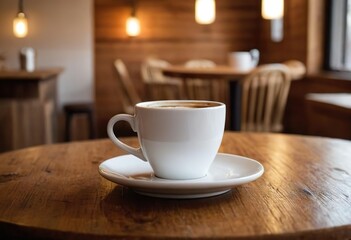 Latte Art in a Cozy Café Atmosphere