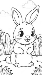 rabbit coloring book