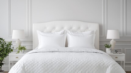 Elegant Monogrammed Pillowcases in Luxury Bedding Set - Cozy Home Gift Concept with Copy Space for Text, 3D Illustration
