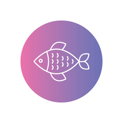 Fish vector icon stock illustration