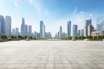 Empty square city architecture cityscape.