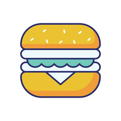 Burger vector icon stock illustration