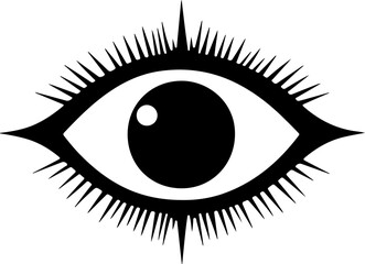 Stylized Eye Design with Spiky Surroundings