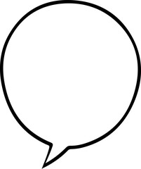 Simple Speech Bubble Outline for Graphic Design