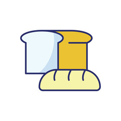Bread Loaf vector icon stock illustration