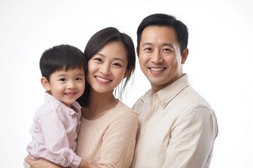 The family appears to be happy and close, and the image conveys a sense of warmth and togetherness.