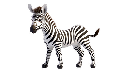 Fototapeta premium A vibrant and playful illustration of a zebra, showcasing its distinctive black and white stripes with a friendly expression.