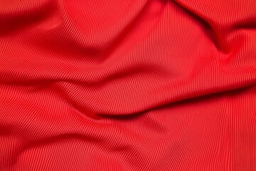 The background of this image is a red sports clothing fabric football shirt jersey