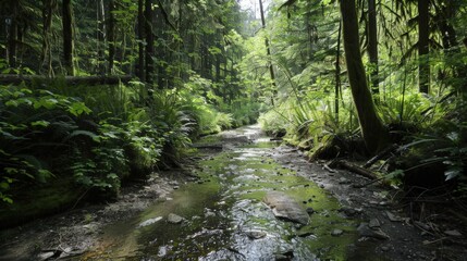 Obraz premium Summer brings out the best in nature. Imagine hiking through a lush forest, where the trees provide cool shade and the air is filled with the scent of pine