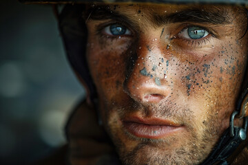 Generative AI photo realistic image, equitation lesson people connected with horses friends love