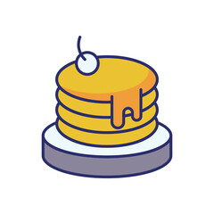 Pancakes vector icon stock illustration