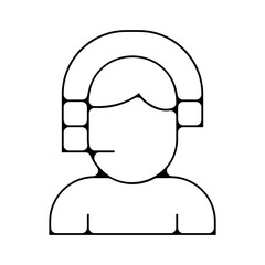 ensemble picto icones symbole appel assistance call center sav contour noir fin