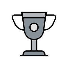 picto icones premier coupe trophee podium premiere place medaille honneur recompense vainqueur prix or fin couleur gris