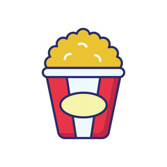 Popcorn vector icon stock illustration