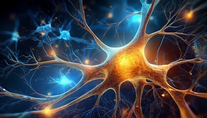 Artistic rendering of a neuron