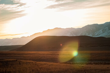 sunrise over the mountains