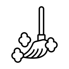 Obraz premium Broom line icon