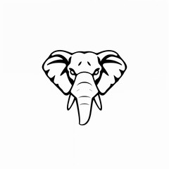 Fototapeta premium elephant isolated on white background. elephant isolated on white. illustration of an elephant. ICON. logo. 