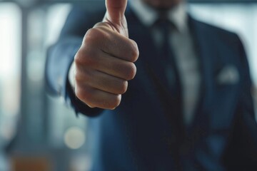 A business professional giving a thumbs up. This image shows approval and positivity. Perfect for...