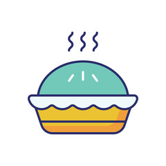 Pie vector icon stock illustration