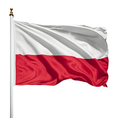 Poland Flag Isolated on Transparent Background