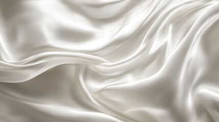 Fototapeta premium Elegant Cream Silk Fabric Texture in Graceful Waves