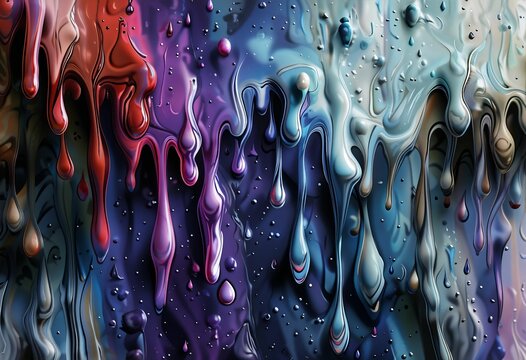 abstract background, Black, purple, blue and pink abstract is a combination of strength and delicacy, drippy abstract art